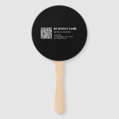 Éventail Custom QR code & Editable Retro-Modern Text (Devant)