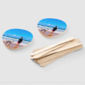 Éventail Custom Your Photo Hand Fan Personalized Gift (Non-assemblé)