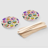 Éventail Cute and Funny Easter Eggs Cartoon (Non-assemblé)