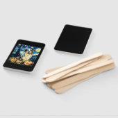 Éventail Cute Australian Shepherd Dog Halloween Jack O Lant (Non-assemblé)