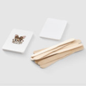 Éventail Cute Bunny Rabbit Face Leopard Coquette Bow Glasse (Non-assemblé)