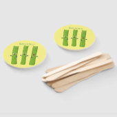 Éventail Cute céleri bâtons trio caricature légumes (Non-assemblé)