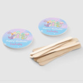 Éventail Cute Dinosaur Unicorn Rainbow ballon Anniversaire (Non-assemblé)