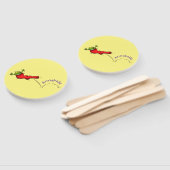 Éventail Cute grenouille dans une chaussette rouge saut de  (Non-assemblé)