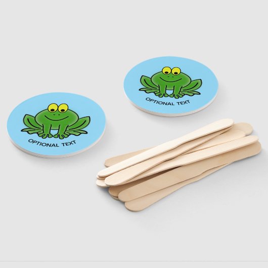 Éventail Cute Grenouille verte (Non-assemblé)