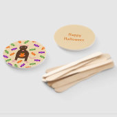 Éventail Cute Halloween Rat et Citrouille Custom (Non-assemblé)
