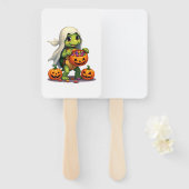 Éventail Cute Halloween Turtle Ghost avec bonbon (8) (Devant et derrière)