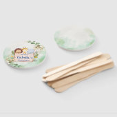 Éventail Cute Lion Giraffe Fleur tropicale Fête d'anniversa (Non-assemblé)