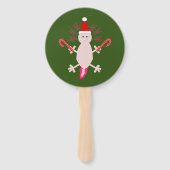 Éventail Cute Noël Axolotl Custom (Devant)