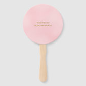 Éventail Cute Ours Blush Rose Greenery Baby shower fille (Dos)