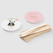 Éventail Cute Ours Blush Rose Greenery Baby shower fille (Non-assemblé)