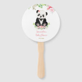 Éventail Cute Ours Blush Rose Greenery Baby shower fille (Devant)