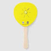 Éventail Cute Snail Mosaic Prenez-le Easy Paddle Fan main (Dos)