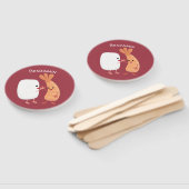 Éventail Cute sushi riz crevettes amis dessin animé (Non-assemblé)