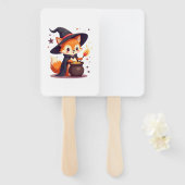 Éventail Cute Witch Fox � Magical Halloween Animal Tee (Devant et derrière)