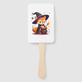 Éventail Cute Witch Fox � Magical Halloween Animal Tee (Devant)
