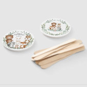 Éventail Cute Woodland Animaux Verdure Fête de la couronne  (Non-assemblé)