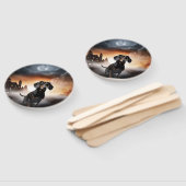 Éventail Dachshund Halloween effroi (Non-assemblé)