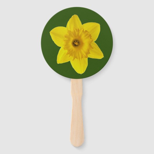 Éventail Daffodique de printemps jaune - Mariage (Devant)