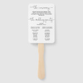 Éventail Dainty Elegance Wedding Programme (Dos)