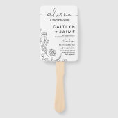 Éventail Dainty Elegance Wedding Programme (Devant)