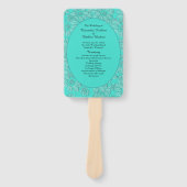 Éventail Daisies romantiques Floral Turquoise Programme de  (Devant)