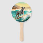 Éventail Dalmation Plage Surf Peinture (Dos)
