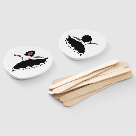 Éventail Dancer Fans BW #1 (Non-assemblé)