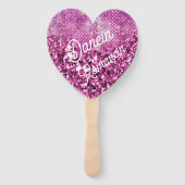 Éventail Dancin' Romancin' Cœur Rose (Dos)
