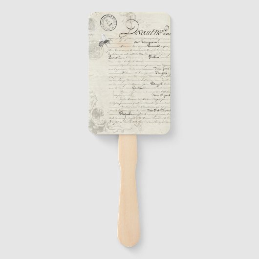 Éventail Dandilion Mariage Fan (Dos)