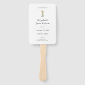 Éventail Dans Love Mémoire Funeral Programme Floral Cross (Devant)