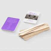 Éventail Dans nos coeurs funérailles violet blanc programme (Non-assemblé)