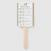 Éventail de bienvenue de mariage PHOTO (Dos)