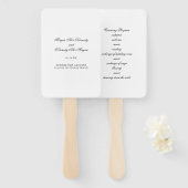 Éventail de cérémonie de mariage DIY classique ave (Devant et derrière)