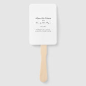 Éventail de cérémonie de mariage DIY classique ave (Devant)