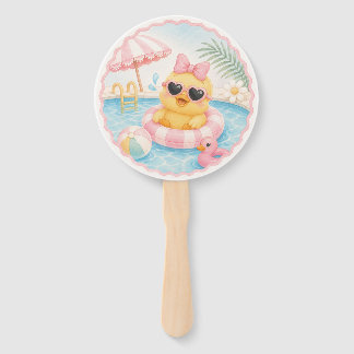 Éventail de fête d'anniversaire Canard Piscine Par