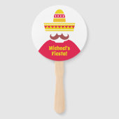 Éventail de fête Mexicain avec Moustache et Chapea (Devant)