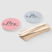 Éventail de jeu de mariage Monsieur Madame Mariée  (Non-assemblé)