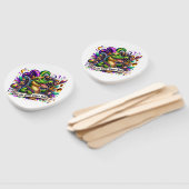 Éventail de main de Mardi Gras (Non-assemblé)