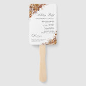 Éventail de main de programme de mariage Feuilles (Dos)