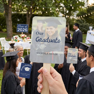 Éventail de main pour fête de remise de diplômes m