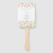 Éventail de main pour programme de mariage à fleur (Devant)