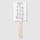 Éventail de main pour programme de mariage minimal (Devant)