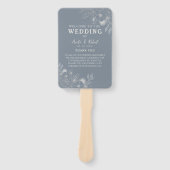 Éventail de mariage bleu poussiéreux (Devant)