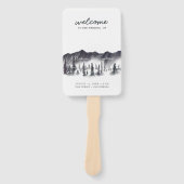 Éventail de mariage personnalisé Rustic Woods (Devant)