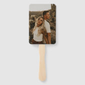 Éventail de mariage photo en terracotta minimalist (Dos)