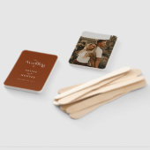 Éventail de mariage photo en terracotta minimalist (Non-assemblé)