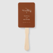 Éventail de mariage photo en terracotta minimalist (Devant)