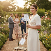 Éventail de programme de cérémonie de mariage à ar