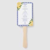 Éventail de programme de mariage à la citron itali (Dos)
